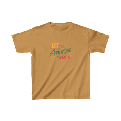 Lets the ADVENTURE Begins with CHRISTMAS Vibes Kids Heavy Cotton™ Tee| Christmas Adventure Outfit