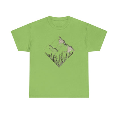 Mountain Range Adventure Unisex Tee, Hiking T-Shirt National Parks, Outdoors Gift Nature Lover Shirt, Diamond Range Shirt