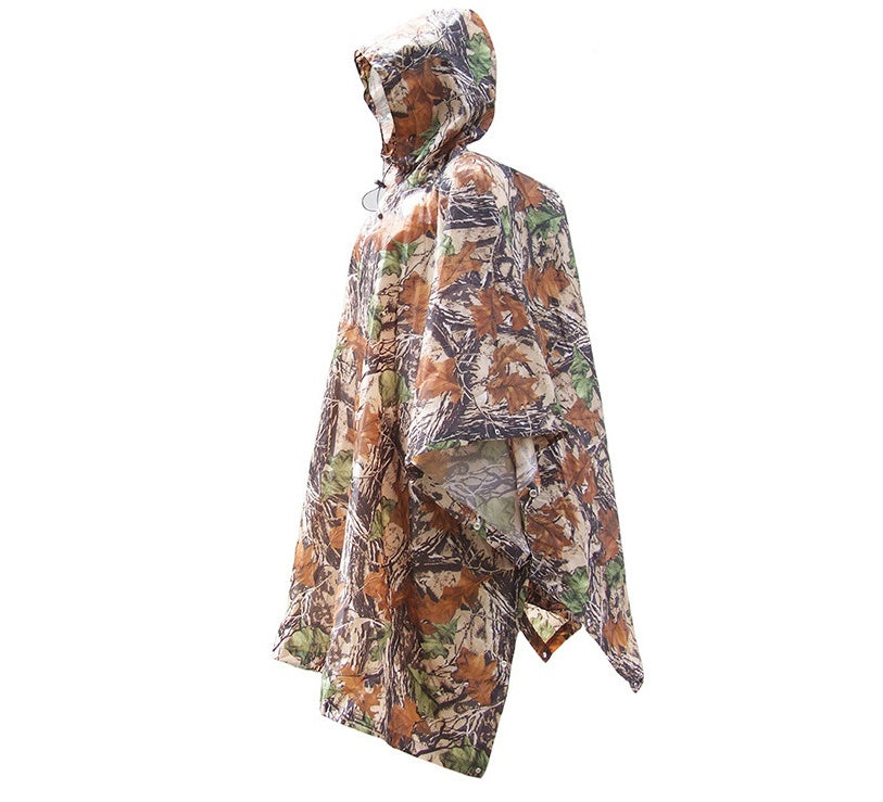 Jungle through mountaineering camouflage  Outdoor hiking poncho