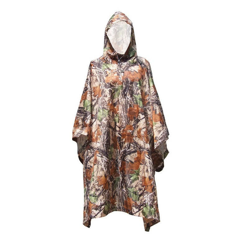 Jungle through mountaineering camouflage  Outdoor hiking poncho