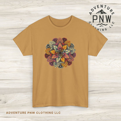 Mandala Floral Tee – Boho Adventure Top