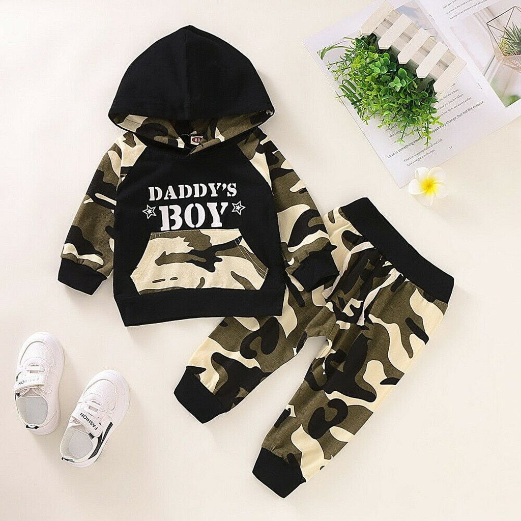 "Daddy's Boy" Camo Hoodie and Pants Set