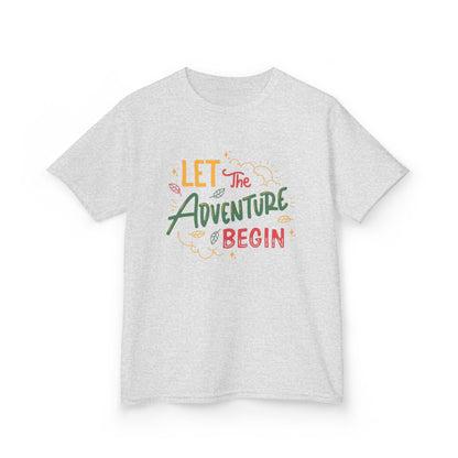 Lets the ADVENTURE Begins with CHRISTMASS Vibes Kids Heavy Cotton™ Tee| Christmas Adventure Outfit
