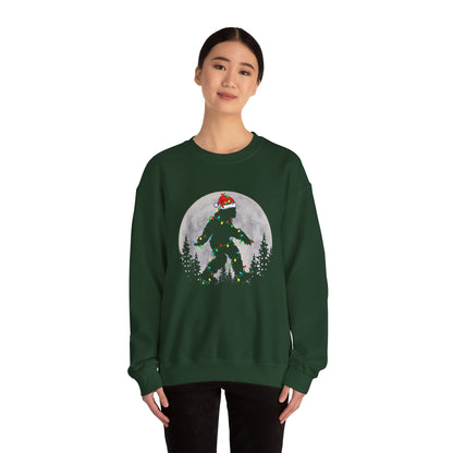 Bigfoot Santa Lights Sweatshirt –Adventure Funny Holiday Pullover