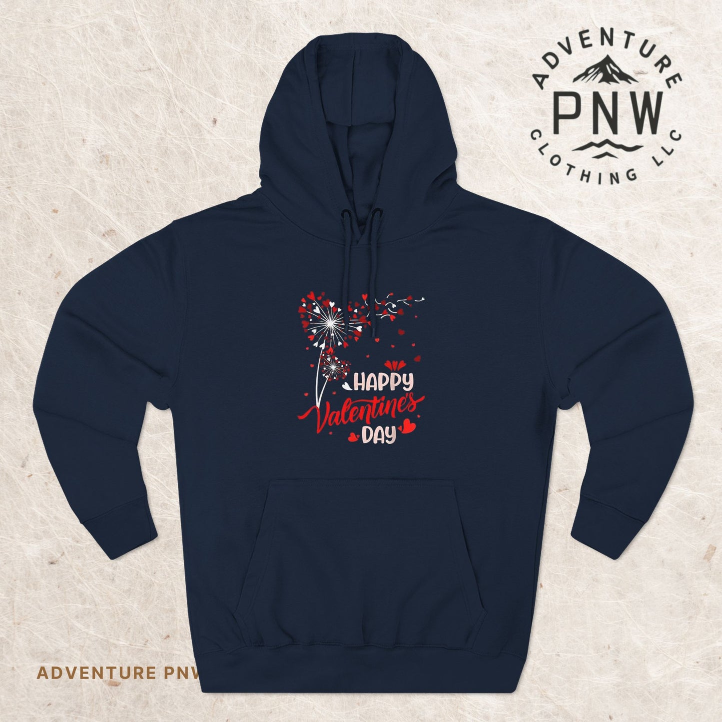 Dandelion Heart Fleece Hoodie –Adventure Valentine’s Day Gift