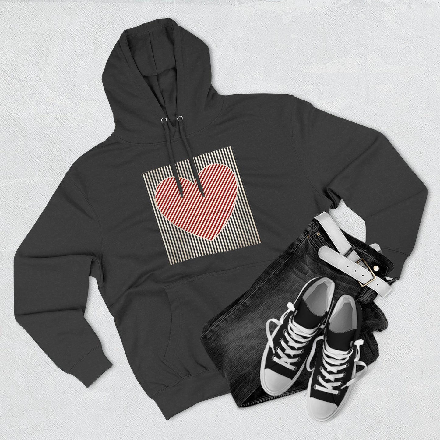 Retro Heart Valentine Hoodie – Cute Adventure Gift for Her