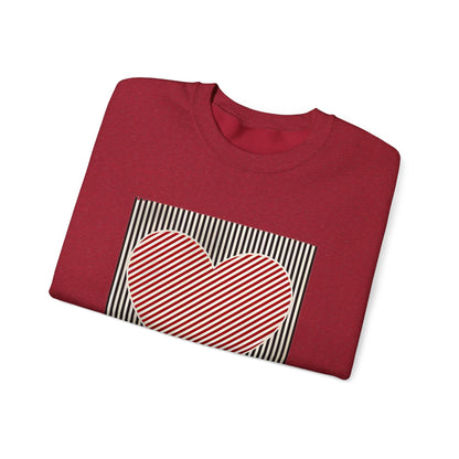 Retro Heart Valentine Sweatshirt –Adventure Gift for Her