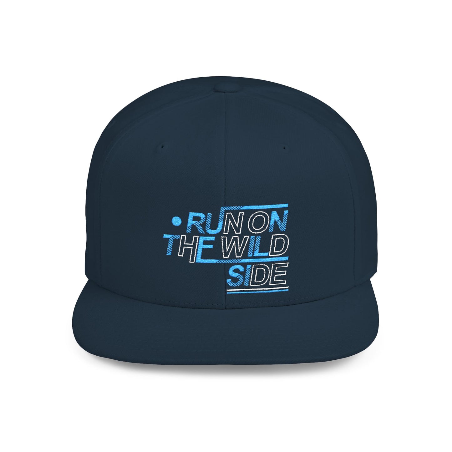 Run on the Wild Side Flat Bill Snapback Hat, Cool Unisex Cap for Outdoor Adventures, Trendy Hat for Summer Festivals, Great Gift for Nature