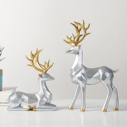 Resin Origami Moose Ornaments