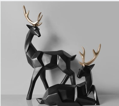 Nordic Style Geometric Elk Ornaments