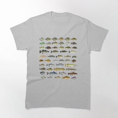 Freshwater Fish School Men's T-shirt Short Sleeve