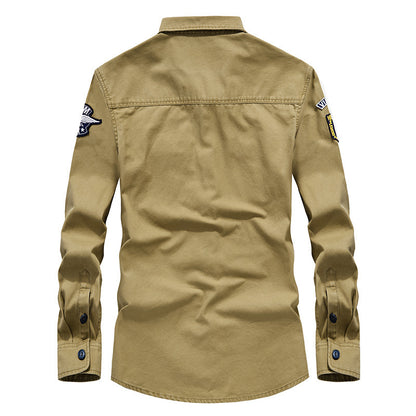 Youth military shirt cotton work shirt