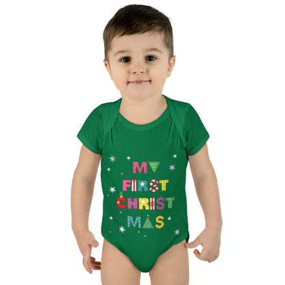 My First Christmas Baby Bodysuit –Adventure Festive Outfit
