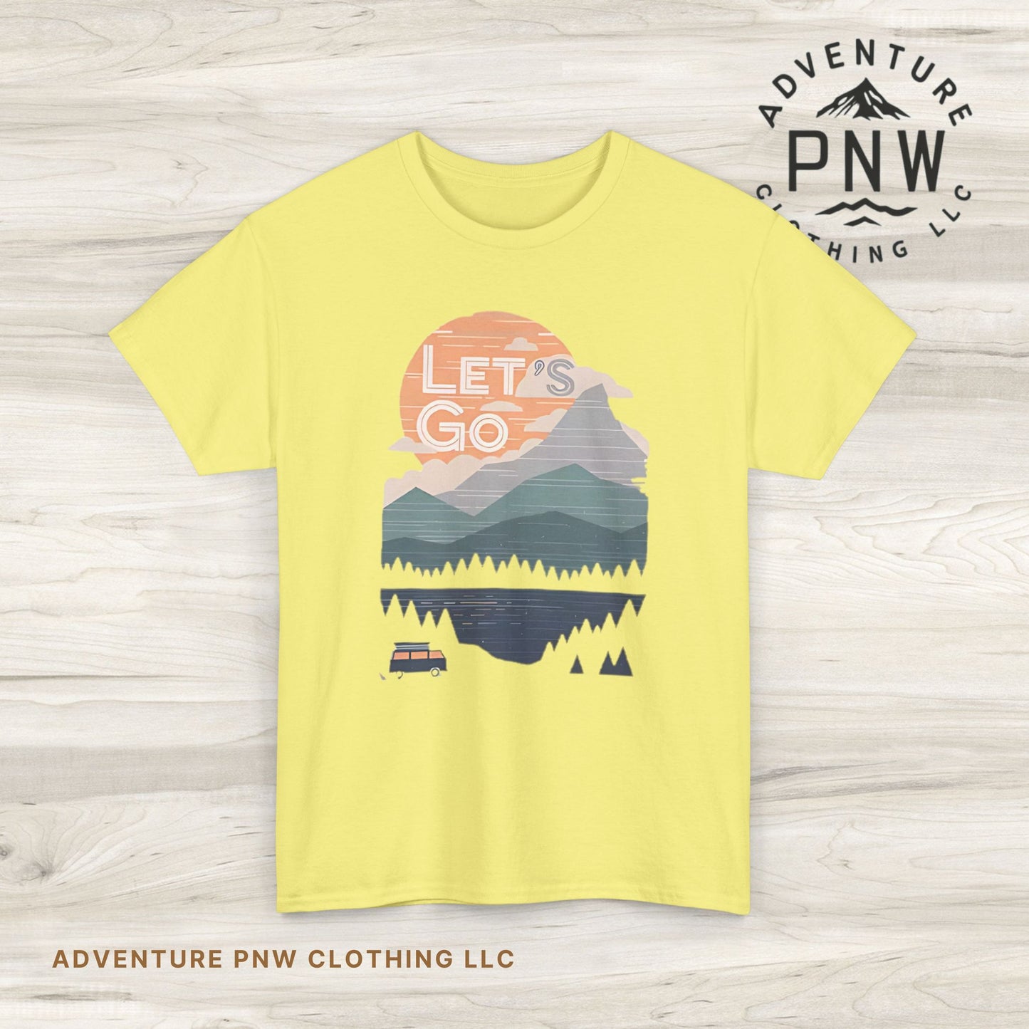 Women's Mountain Graphic T Shirt, Glamping Adventure Nature Lover Tee, Unisex Heavy Cotton, Casual 90s Shirt, Camping Hiking Wilderness