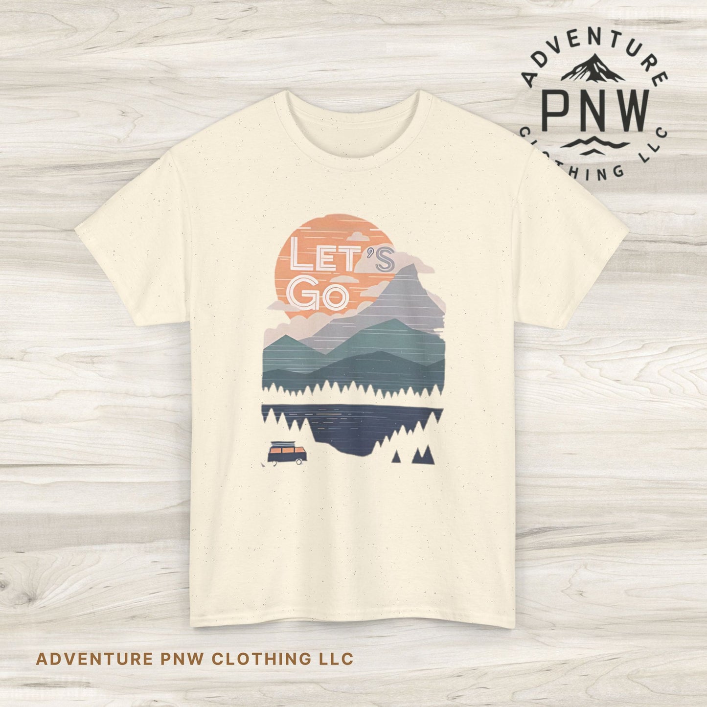 Women's Mountain Graphic T Shirt, Glamping Adventure Nature Lover Tee, Unisex Heavy Cotton, Casual 90s Shirt, Camping Hiking Wilderness