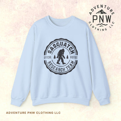 Sasquatch Bigfoot Research Team Crewneck Sweatshirt - Funny Sasquatch Apparel, Unisex Sweatshirt, Cryptid Gift, Sasquatch Lover Gift,