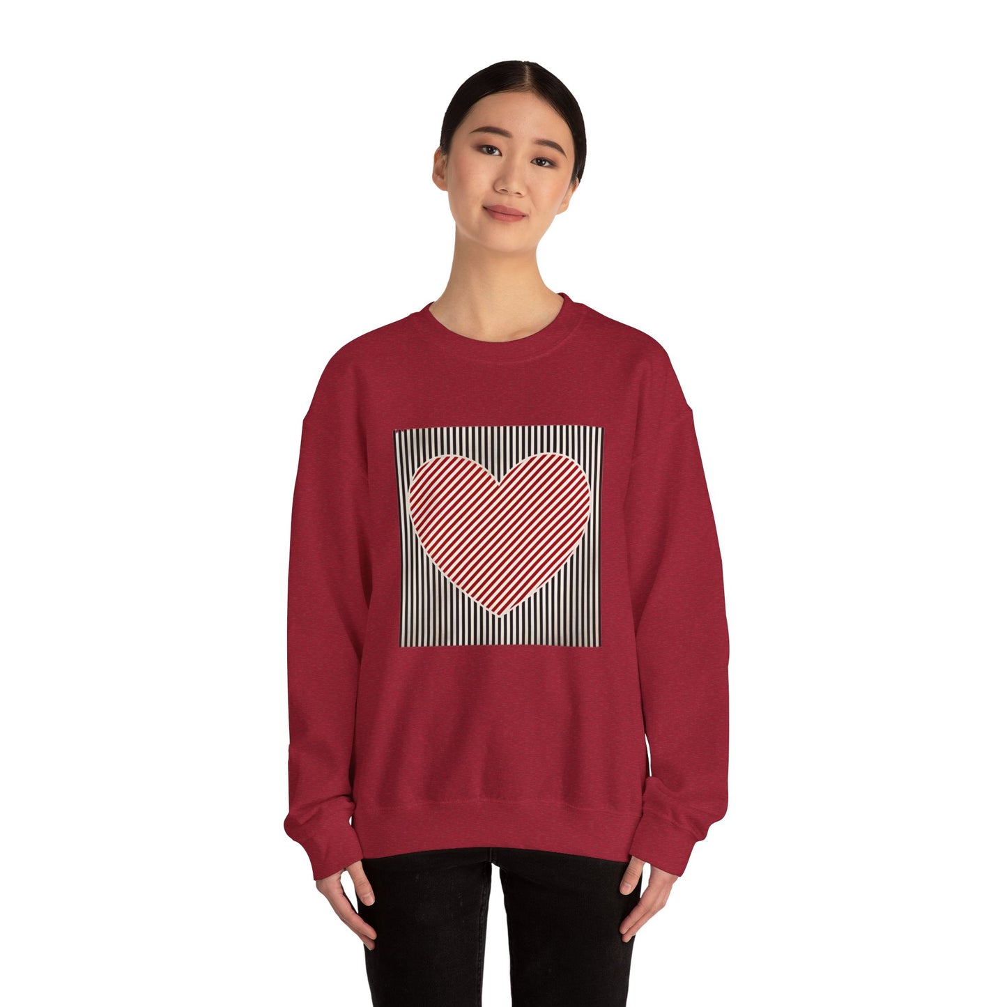 Retro Valentines Heart Sweatshirt, Cute Love, Womens Valentine, Teacher Mom Heart, Crewneck Sweatshirt, Gift for Her