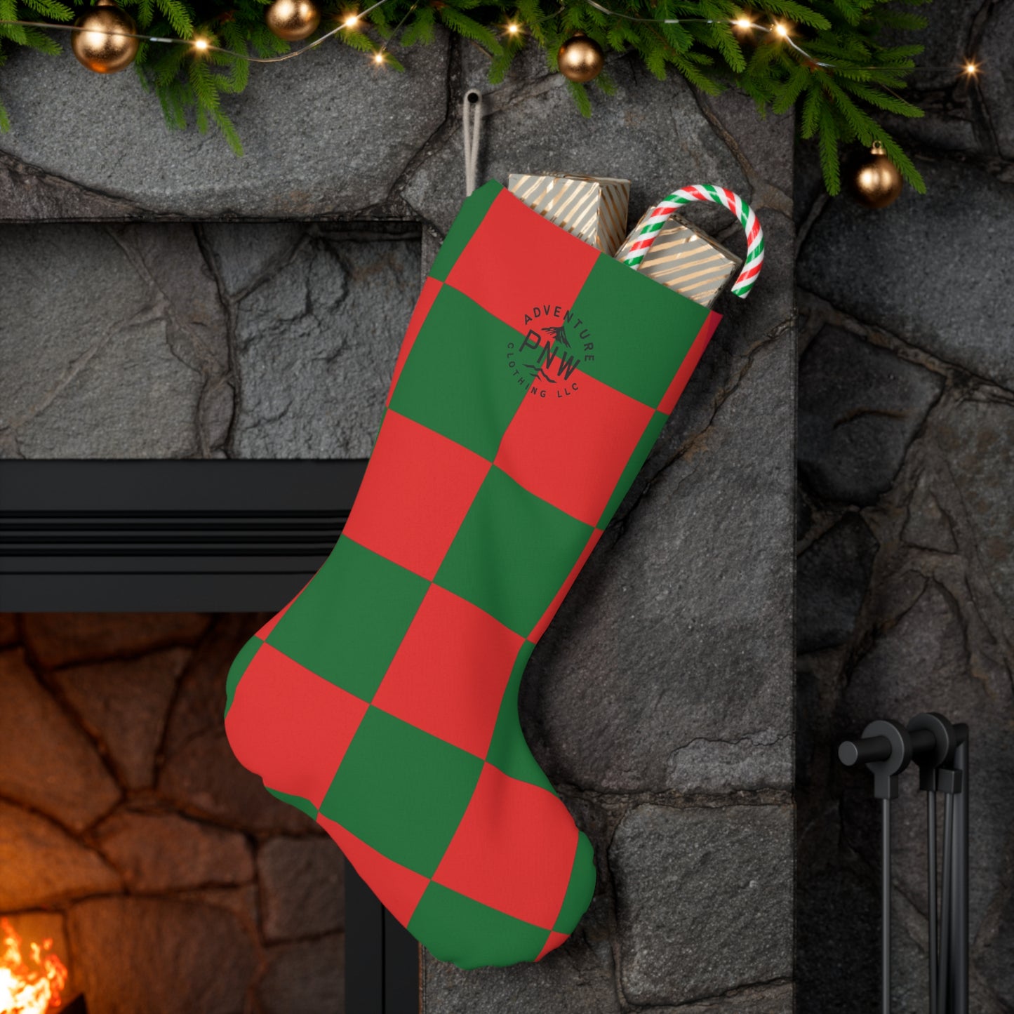 Classic Santa Christmas Stocking | Festive Holiday Decoration  Christmas Adventure Decoration