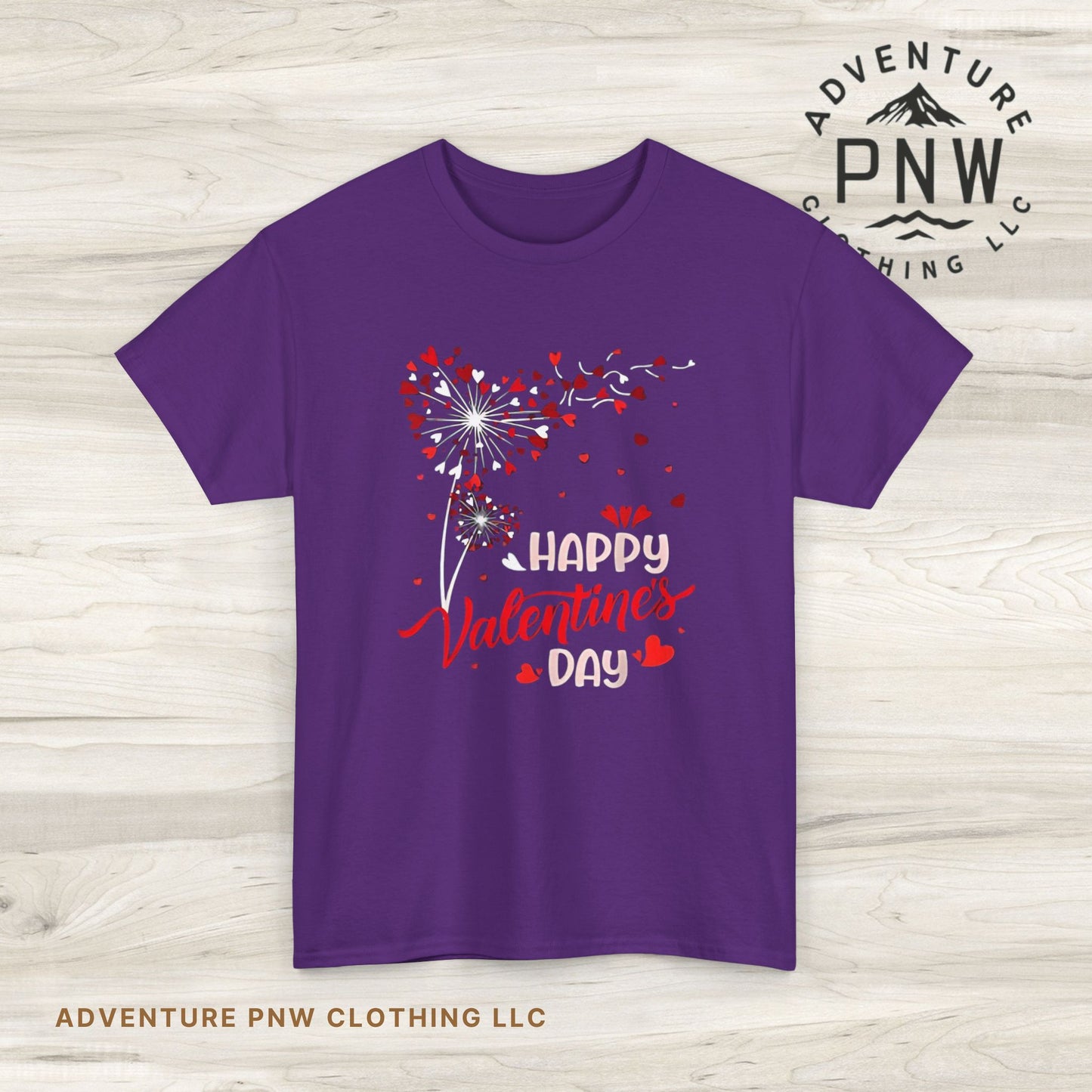 Adventure Dandelion Heart Valentine Tee – Love Gift T-Shirt