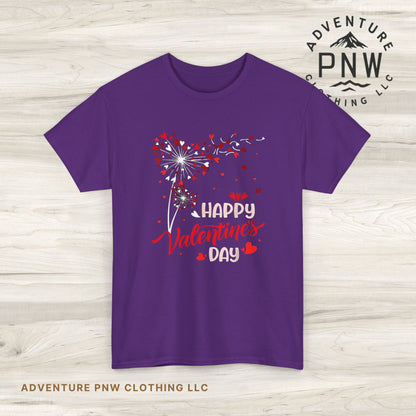 Adventure Dandelion Heart Valentine Tee – Love Gift T-Shirt