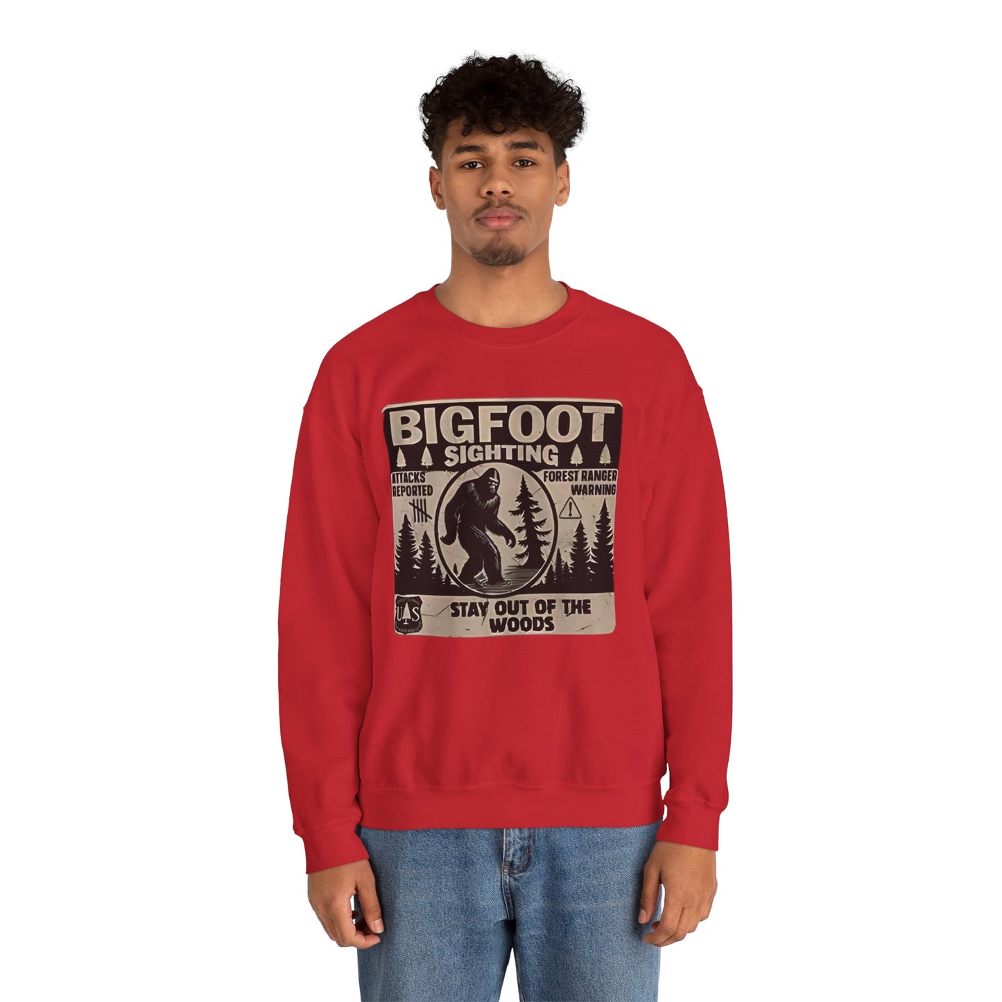 Bigfoot Retro Sweatshirt –Adventure Funny Sasquatch Crewneck