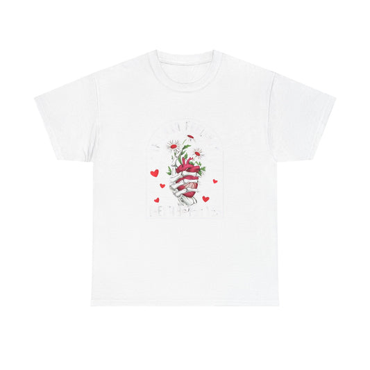 Skeleton Heart Valentine Unisex Tee, Funny Gift for Him/Her, If I had Feelings they'd be for you Shirt, Love Valentine's Day Top, Skeleton