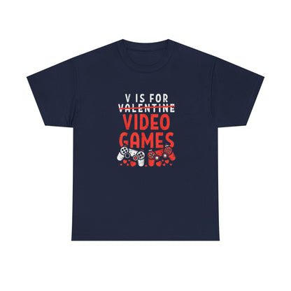 Funny Gamer Valentine Tee – Adventure V Is for Video Games