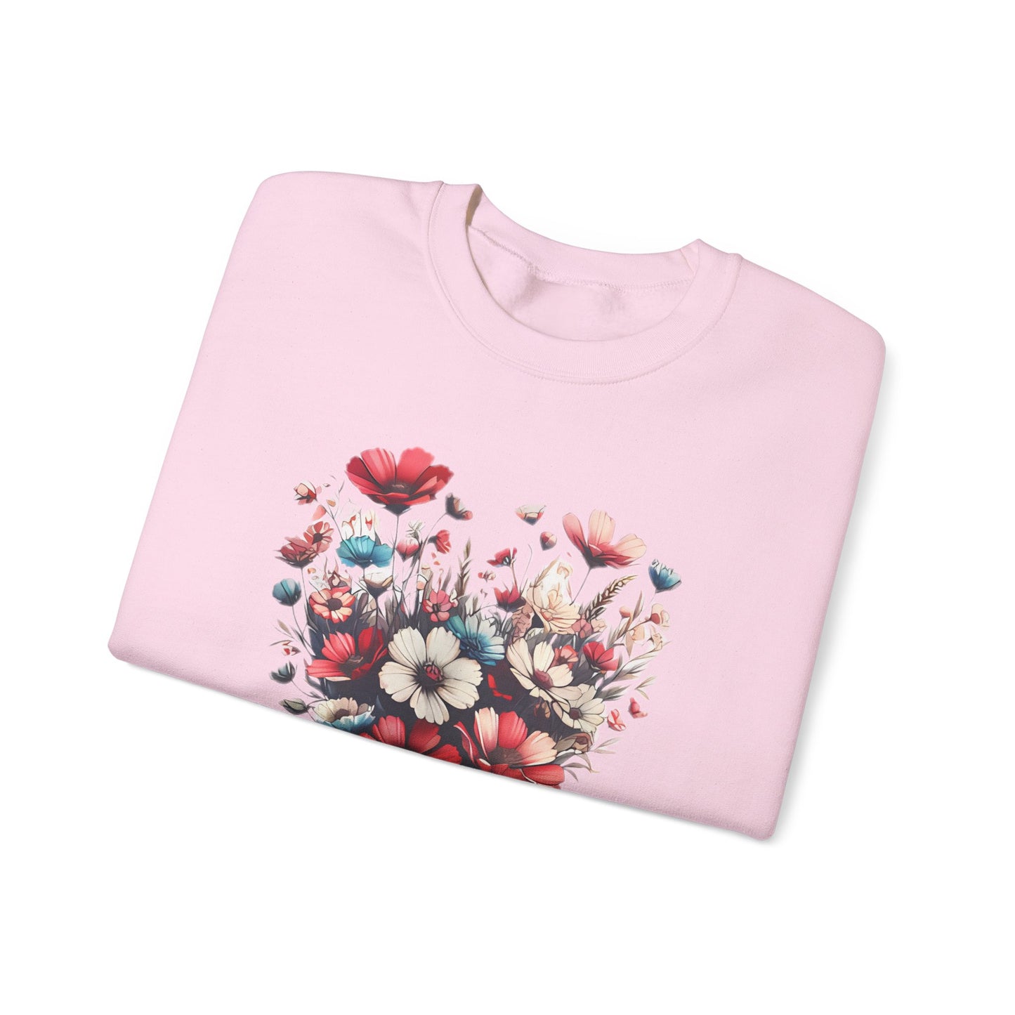 Heart Flowers Sweatshirt –Adventure Floral Nature Lover Gift