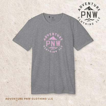 Adidas® Unisex PNW Pink Logo Sport T-Shirt-Adventure PNW Clothing LLC