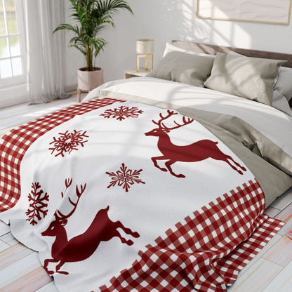 Arctic Adventure Christmas Fleece Blanket | Soft & Warm Holiday Throw | Christmas Decorations