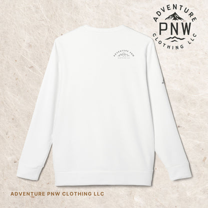 Adidas® Unisex Fleece Crewneck Sweatshirt - Cozy, Eco-Friendly, and Stylish Adventure Mountains Camping Christmas