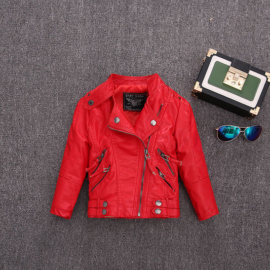 Children's clothing pilot leather jacket