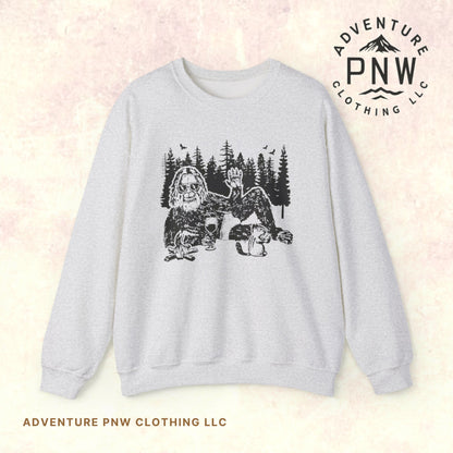 Funny Bigfoot Sasquatch Sweatshirt –Adventure Unisex Crewneck