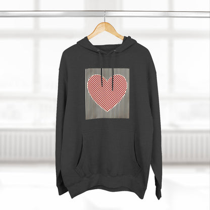 Retro Valentines Heart Hoodie, Cute Love Sweatshirt, Womens Valentines Hoodie, Teacher Mom Heart Hoodie, Vintage Three-Panel Fleece