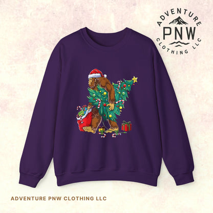 Adventure Bigfoot Christmas Lights Sweatshirt – Unisex Jumper