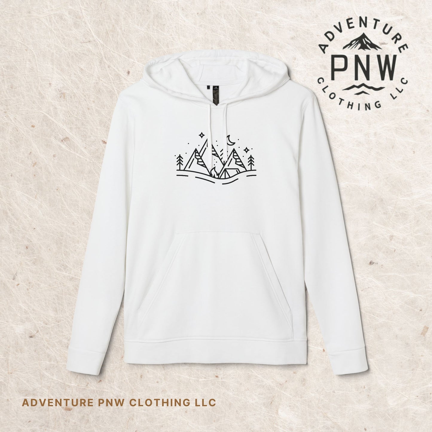 Adidas® Eco-Friendly Fleece Hoodie | Custom Comfy Adventure Mountains