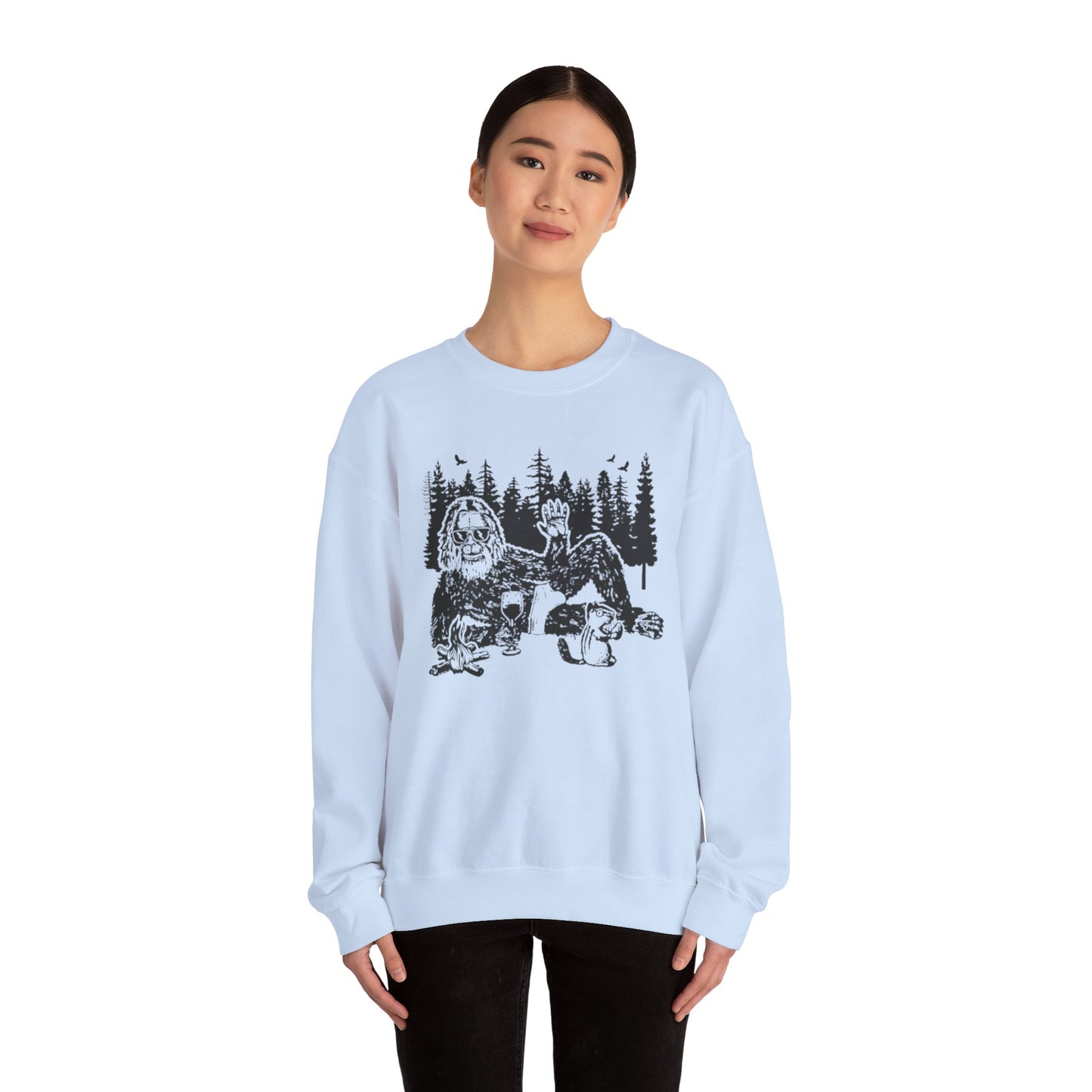 Funny Bigfoot Sasquatch Sweatshirt –Adventure Unisex Crewneck