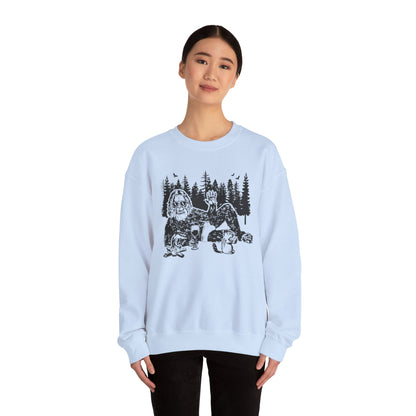 Funny Bigfoot Sasquatch Sweatshirt –Adventure Unisex Crewneck