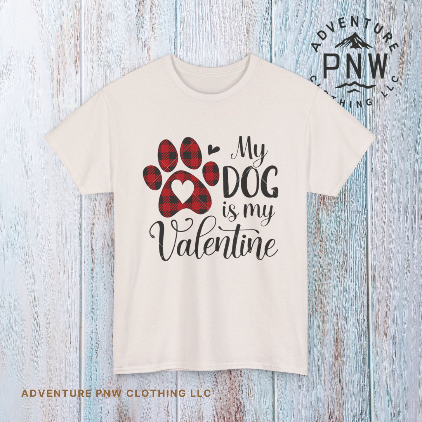 Valentine's Day Dog Lover Tee, Unisex Valentine's Day T-shirt, My Dog is My Valentine Shirt, Valentine's Day Gift, Heart Dog Tee, Love Tee
