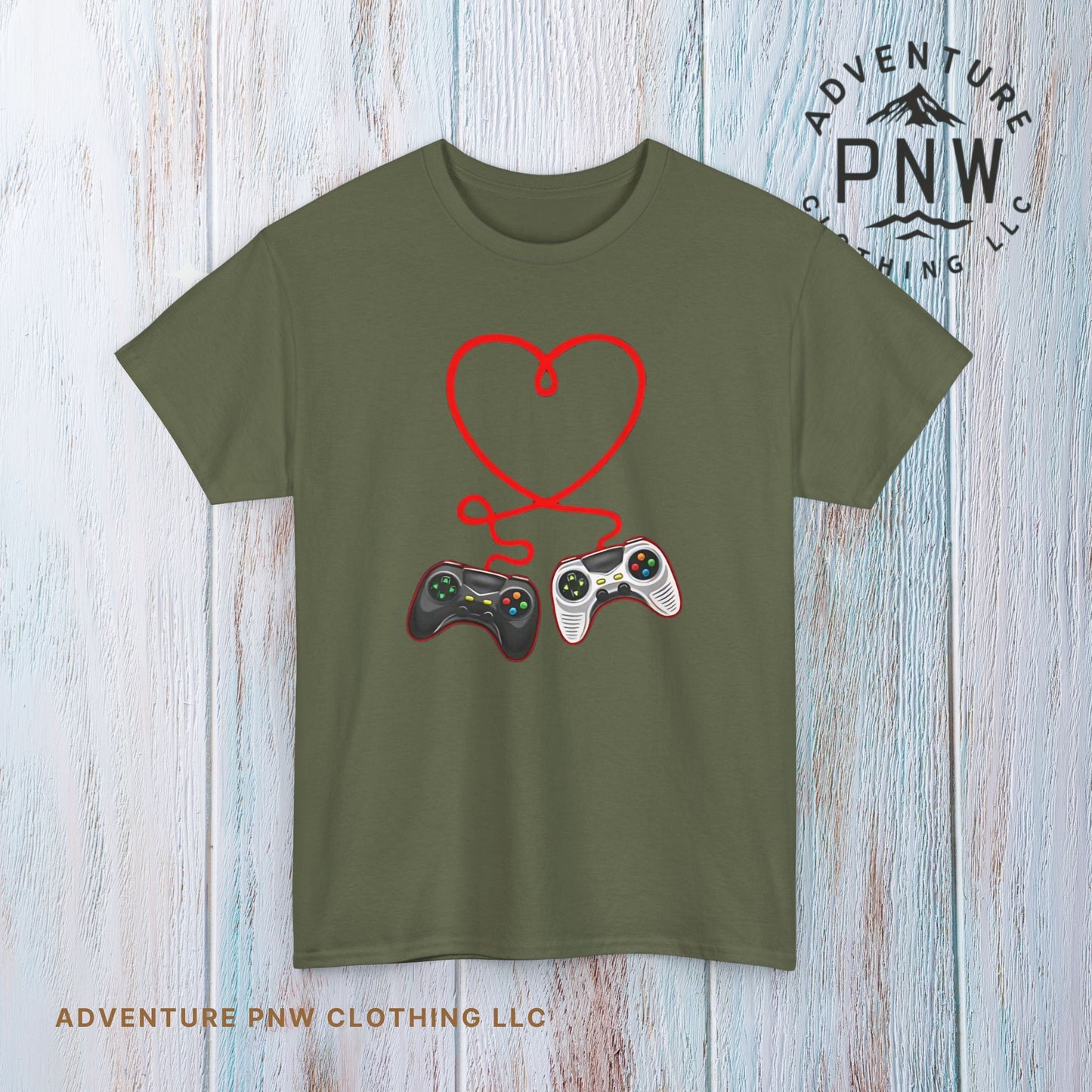 Video Gamer Valentines Day T-Shirt, Gamer Heart Tee, Valentines Gift for Him or Her, Unisex Gaming Shirt, Controller Love  Unisex Shirt