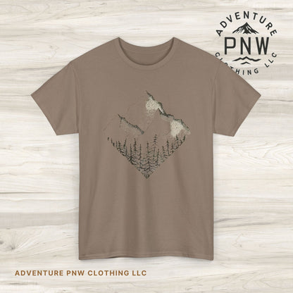 Mountain Range Adventure Unisex Tee, Hiking T-Shirt National Parks, Outdoors Gift Nature Lover Shirt, Diamond Range Shirt
