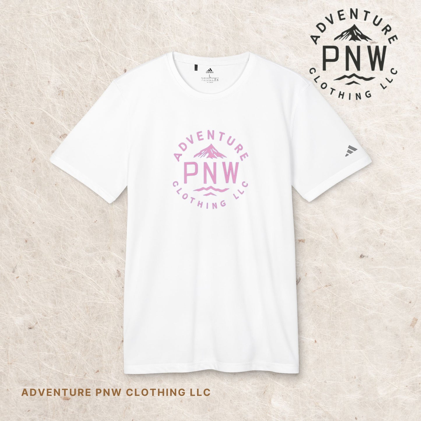 Adidas PNW Pink Logo Tee – Unisex Sport Adventure