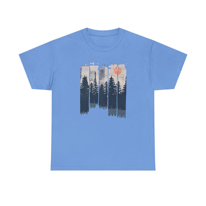Forest Mountain T Shirt, Nature Lover Hiking Outdoorsy Tee, Glamping Adventure Vintage Tshirt, 90s Retro Camping Top, Unisex Heavy Cotton