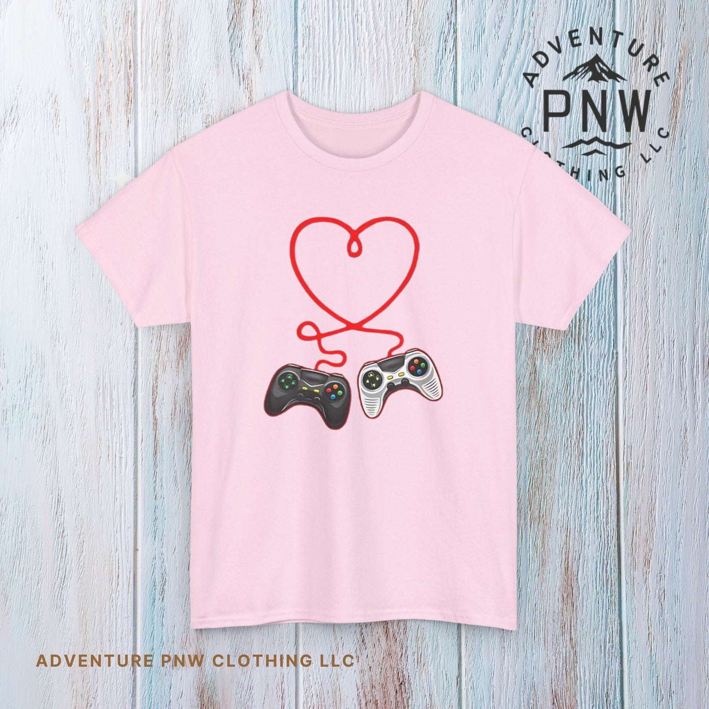 Video Gamer Valentines Day T-Shirt, Gamer Heart Tee, Valentines Gift for Him or Her, Unisex Gaming Shirt, Controller Love  Unisex Shirt