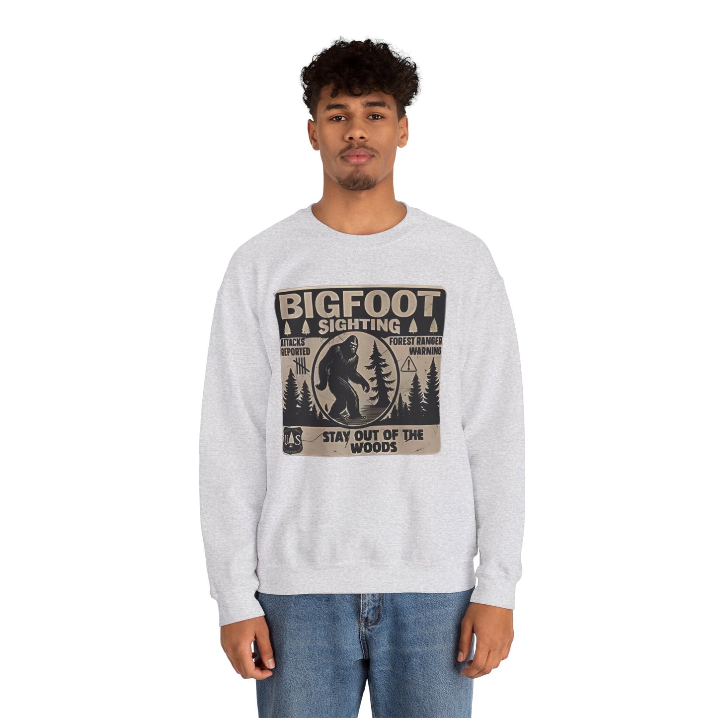 Bigfoot Retro Sweatshirt –Adventure Funny Sasquatch Crewneck