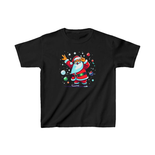 Dabbing Santa Christmas T-shirt | Kids Heavy Cotton™ Tee | Christmas Adventure Outfit