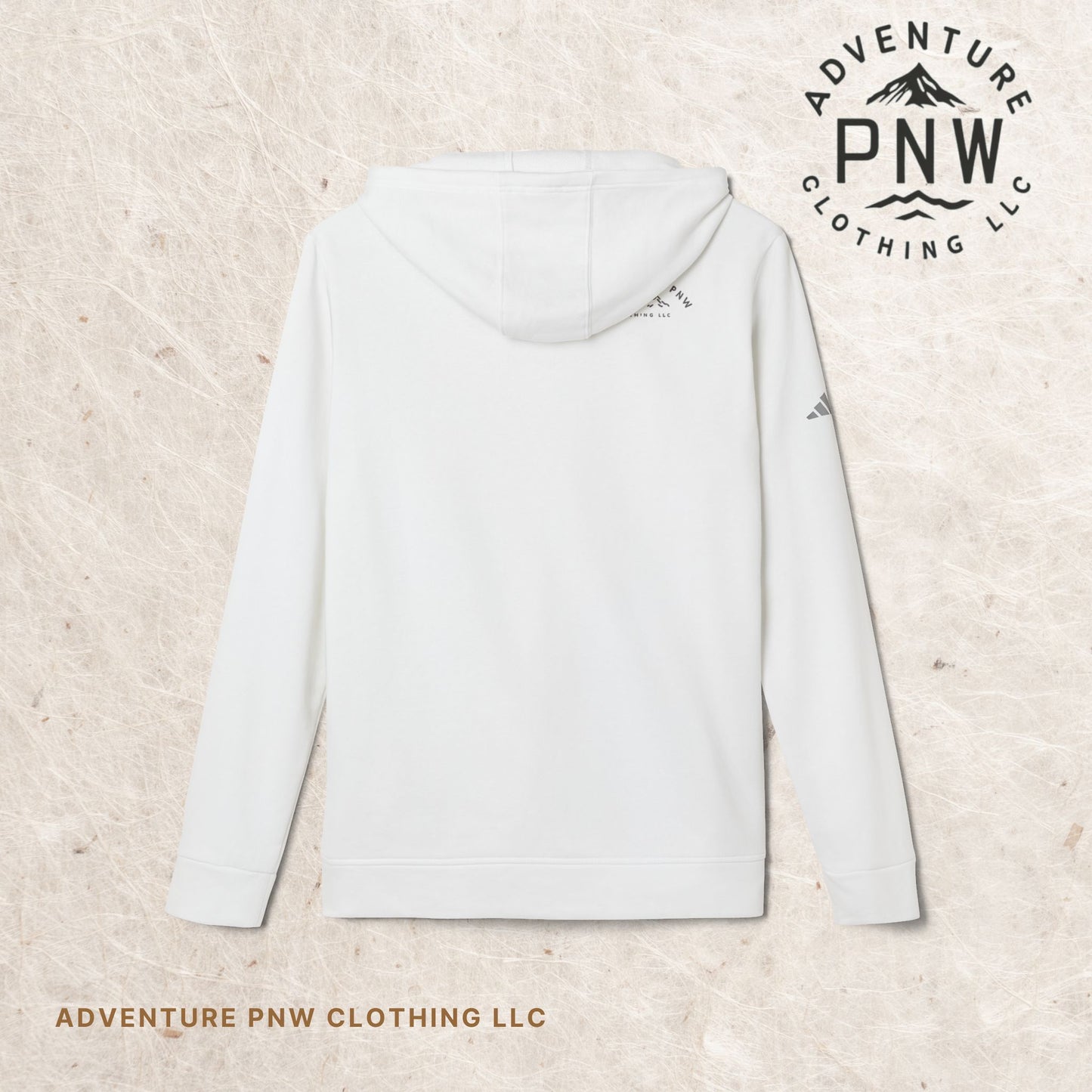 Adidas® Eco-Friendly Unisex Fleece Hoodie - Personalized Comfort and Style Adventure Mountains