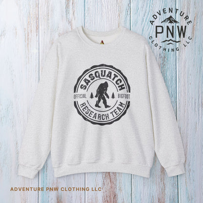 Sasquatch Bigfoot Research Team Crewneck Sweatshirt - Funny Sasquatch Apparel, Unisex Sweatshirt, Cryptid Gift, Sasquatch Lover Gift,