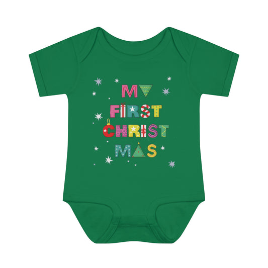 MY FIRST CHRISTMASS |Infant Baby Rib Bodysuit |Christmas Adventure Outfit