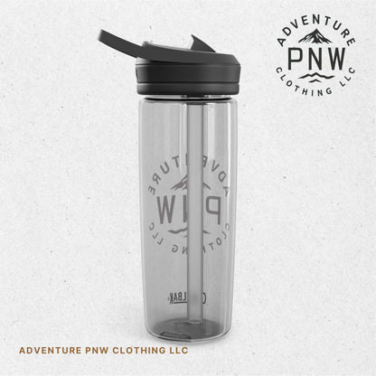 Personalized Pink Logo CamelBak Eddy® Water Bottle | Adventure PNW Mountain | 20oz & 25oz Durable Tritan™